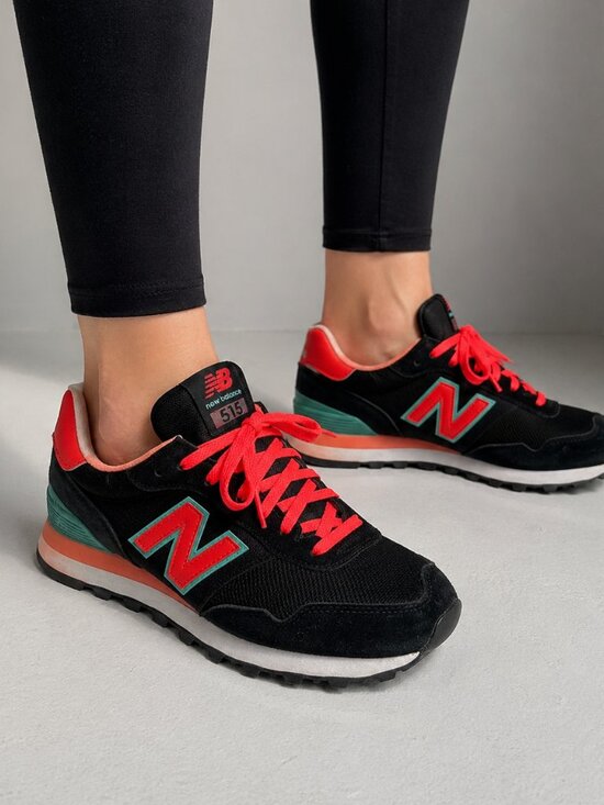 New Balance Shoes - New Balance 515 Women’s Size 10 Black Coral Teal Retro Running Sneakers WL515BLC